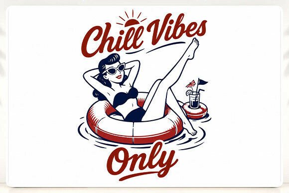 Chill Vibes Only Summer PNG