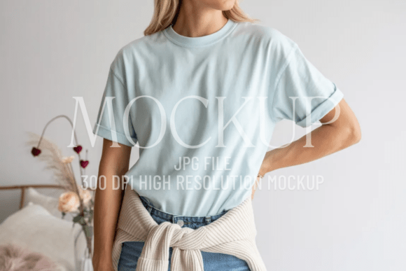 Comfort Colors Chambray C1717 Mockup
