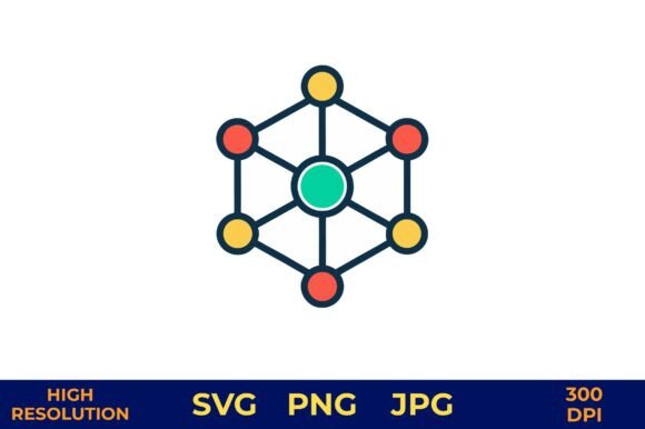 Connected Nodes in Vibrant Colors
