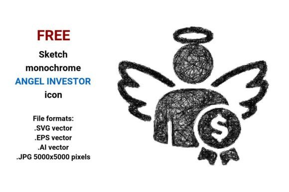 FREE Sketch Angel Investor Icon
