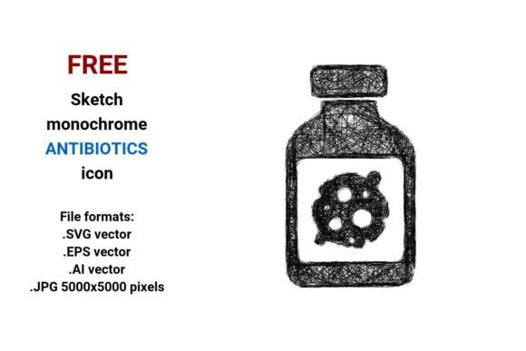 FREE Sketch Antibiotics Icon
