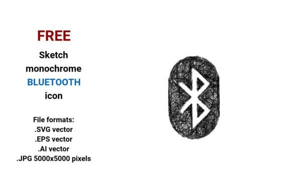 Free Sketch Bluetooth Icon