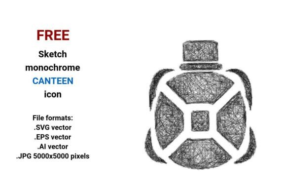 FREE Sketch Canteen Icon: A Versatile, Scalable Resource for Designers and Brands