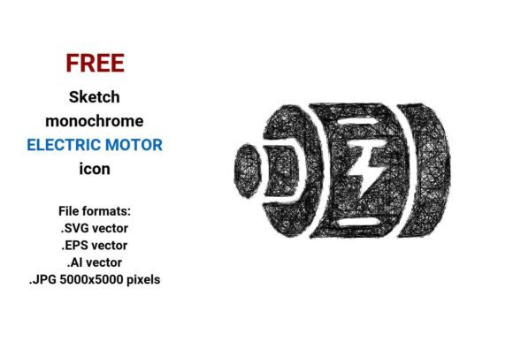 FREE Sketch Electric Motor Icon