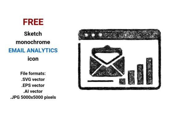 FREE Sketch Email Analytics Icon