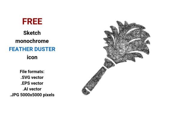 FREE Sketch Feather Duster Icon: A Versatile Tool for Designers and Creators