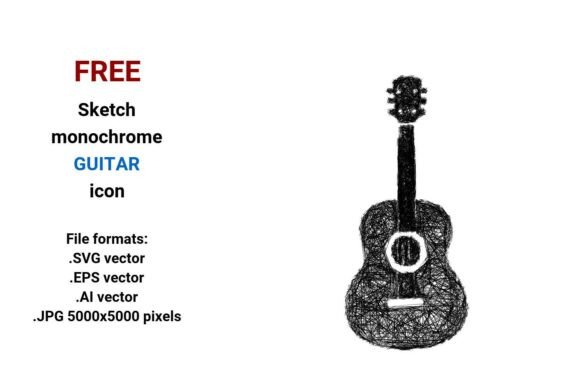 Free Sketch Guitar Icon