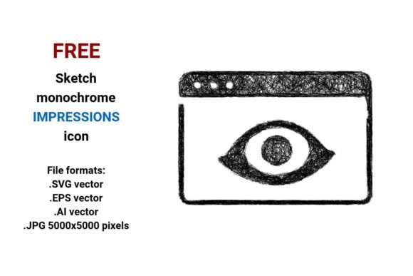 FREE Sketch Impressions Icon: A Scalable, Human-Centered Design Asset for Modern Digital Workflows