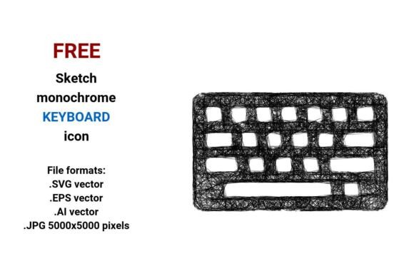 FREE Sketch Keyboard Icon: Scalable, Hand-Drawn Vector Resources for Modern Digital Design