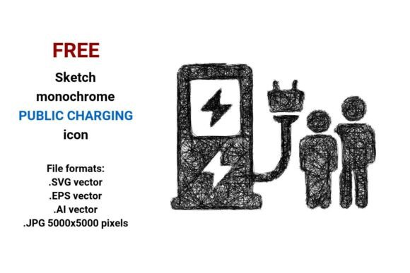 Free Sketch Public Charging Icon