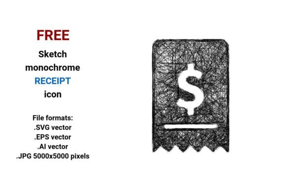 FREE Sketch Receipt Icon