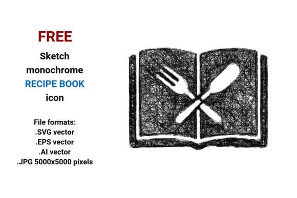 FREE Sketch Recipe Book Icon and Vector Files for Designers