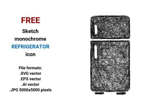 FREE Sketch Refrigerator Icon: A Versatile Tool for Designers and Creators