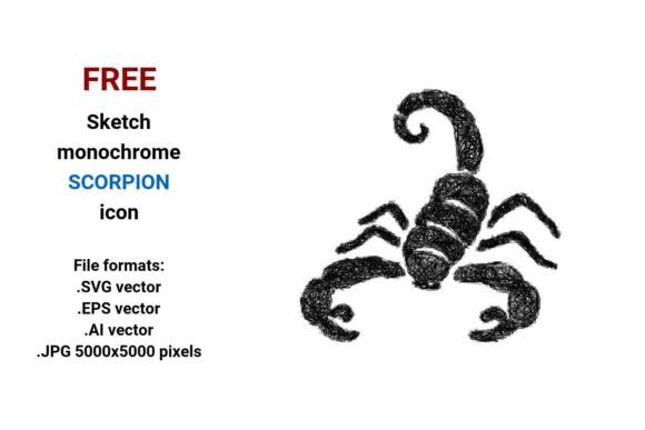 FREE Sketch Scorpion Icon: A Strategic Resource for Design and Branding