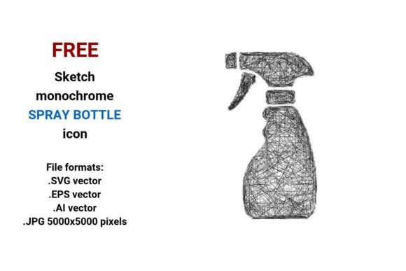 FREE Sketch Spray Bottle Icon: A Practical Choice for Designers and Developers