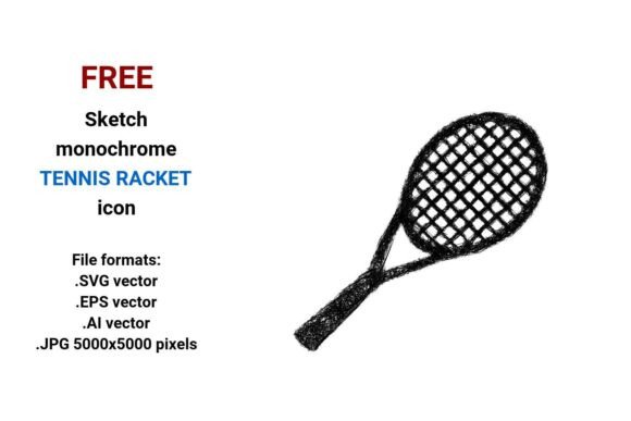 Free Sketch Tennis Racket Icon
