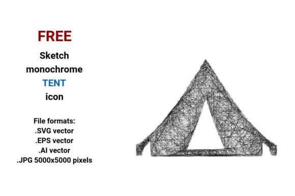 FREE Sketch Tent Icon and Vector Files for Designers