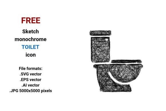 FREE Sketch Toilet Icon: A Versatile Design Asset for Creatives and Professionals