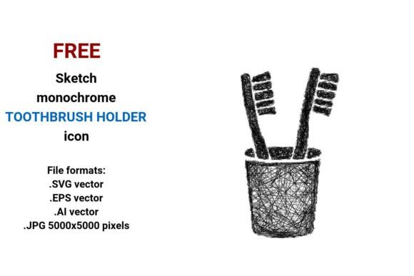Free Sketch Toothbrush Holder Icon