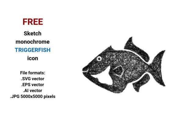 FREE Sketch Triggerfish Icon