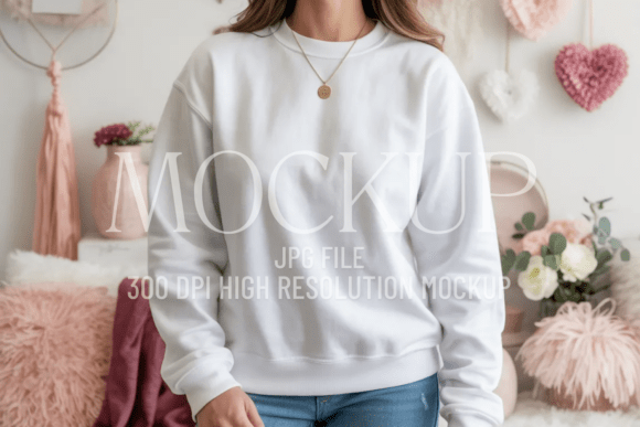 Gildan 18000 White Mockup