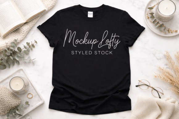 Gildan 64000 Black Unisex T-shirt Mockup: A Powerful Tool for Designers and Brands