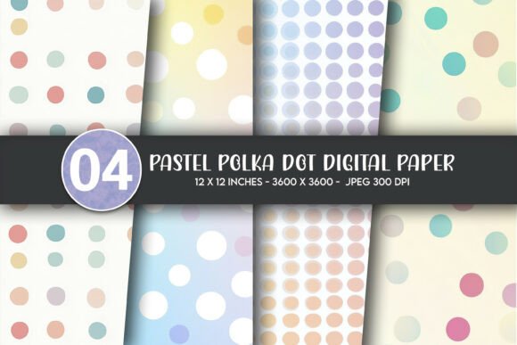 Pastel Polka Dot Digital Paper: A Versatile Design for Creative Projects