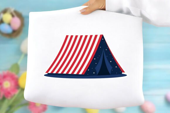 Patriotic Camping Tent PNG