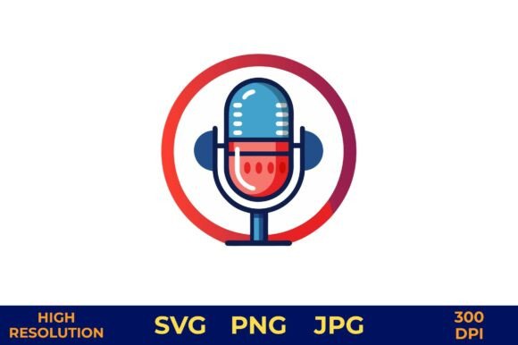 Podcast Mic Vector Icon for Audio: A Versatile Tool for Creative and Professional Use