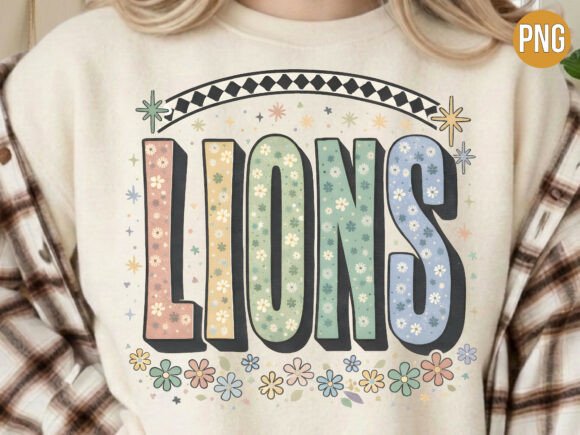 Retro Lions Mascot Polka Dot Stars PNG: A Versatile Design for Creative Projects