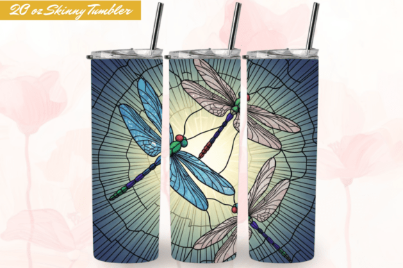 Stained Glass Cardinal 20oz Tumbler Wrap: Elevate Your Sublimation Creations