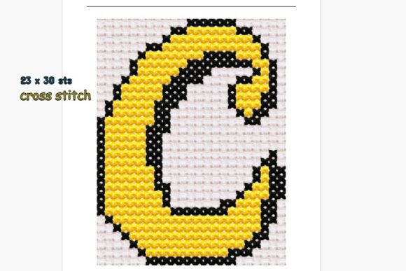 Stitching Style with the Letter C Cross Stitch Pattern