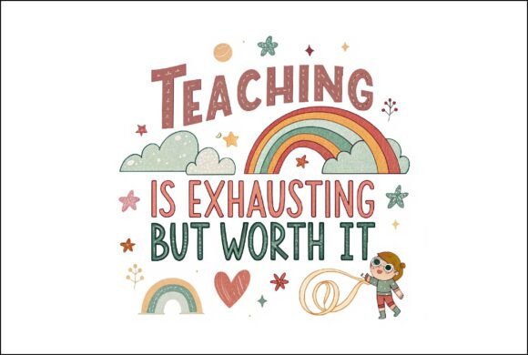 Teaching is Exhausting Teacher PNG