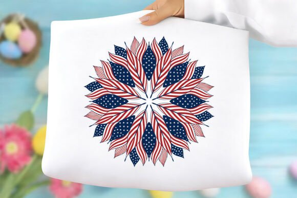 USA Round Monogram Frame PNG