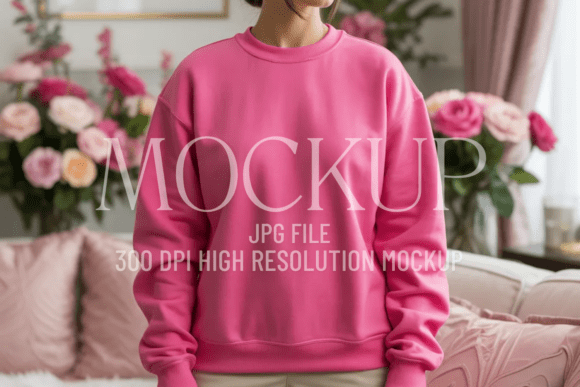 Valentines Day Crewneck Mockup