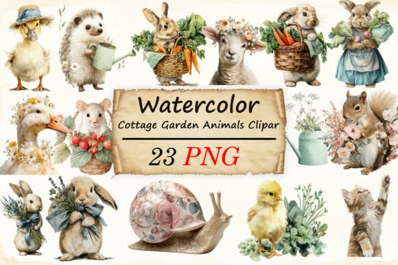 Watercolor Cottage Garden Animals Clipart: A Strategic Tool for Creative and Business Success